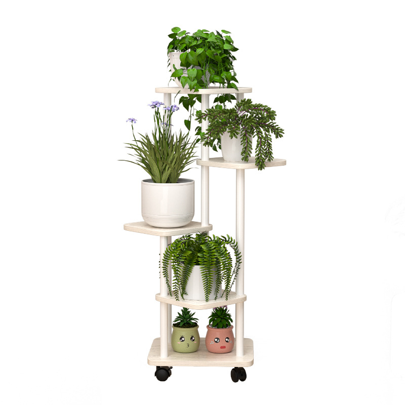 Cross-Border Customized Home Living Room Flower Shelf Floor-Standing Multi-Layer Balcony Flower Pot Rack Pothos Plant Storage Rack