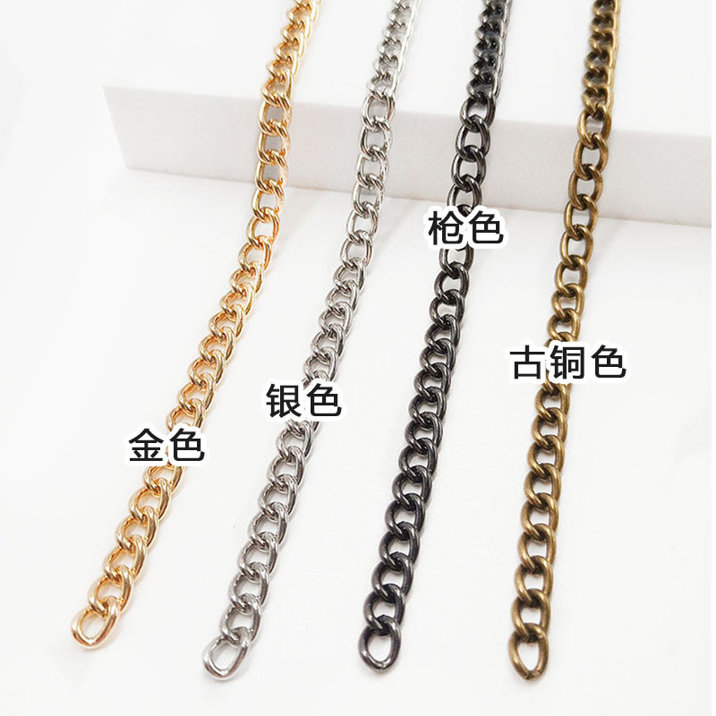 Iron encryption chain extension chain twisted chain fashion jewelry chain iron chain waist chain bag chain bracelet factory wholesale