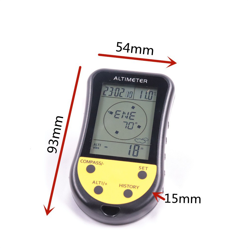 New mountaineering portable electronic altitude meter altimeter compass outdoor fishing air pressure meter thermometer