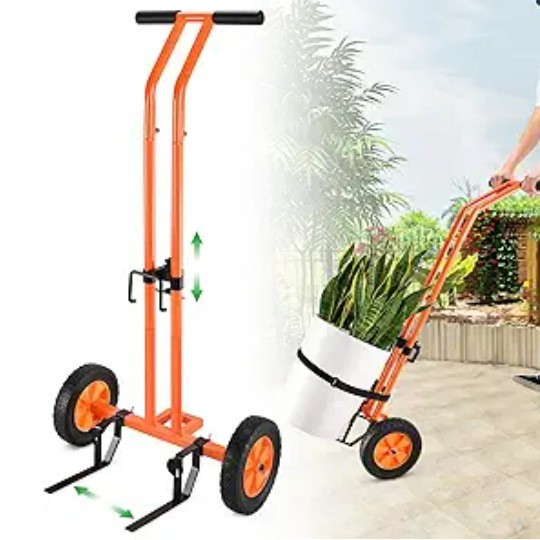 Тележка для растений, тяжелая, мобильная для цветочных горшков, уличная газонная тележка