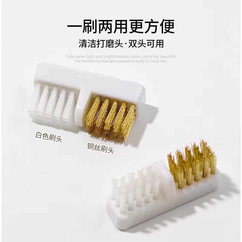 Manicure Tool Cleaning Nail Polish Remover Dust Powder Removal Dual-Use Copper Wire Cleaning Brush Electric Grinder Grinding Head Brush