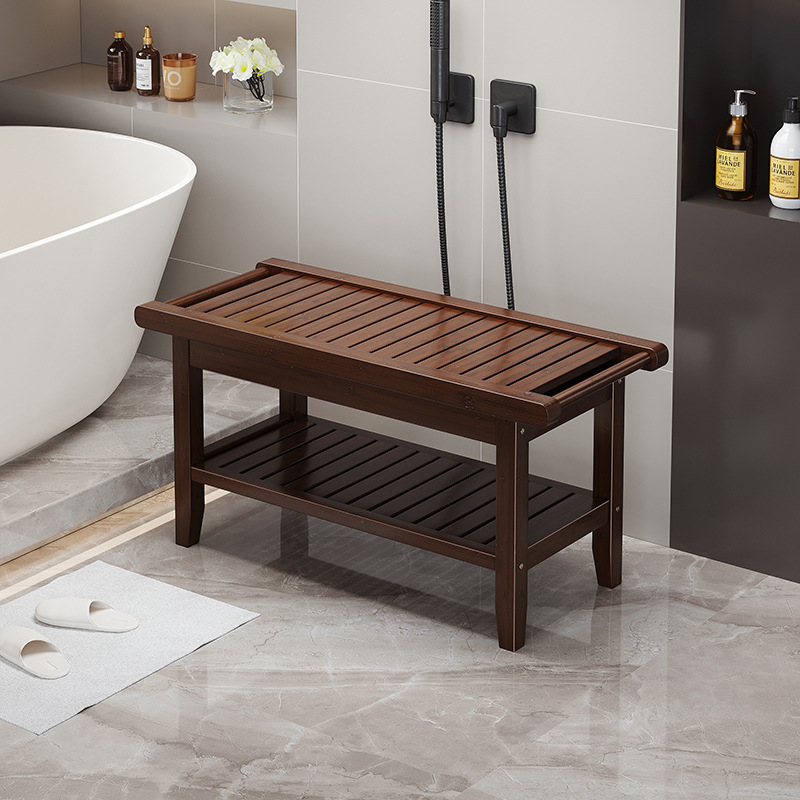 A batch of nanzhu bath stool low stool for the elderly bathroom seat bathroom rack bath stool non-slip stool