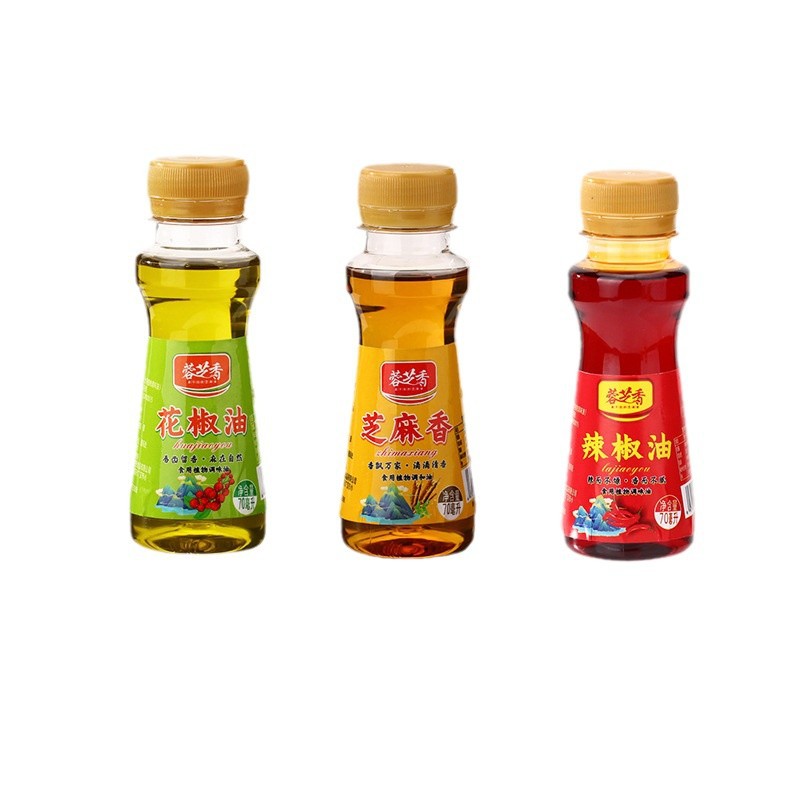 Sesame oil chili oil pepper oil 70ml sesame oil small bottle sesame oil cold seasoning hot pot cooking dip fidelity wholesale