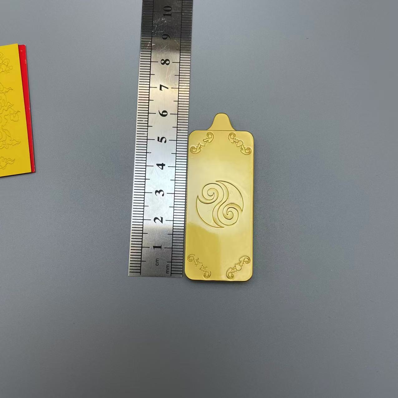 Small Square Thangka Box Matte Gold Single-Sided Acrylic Pendant Gawu Box Without Rope Painting Core