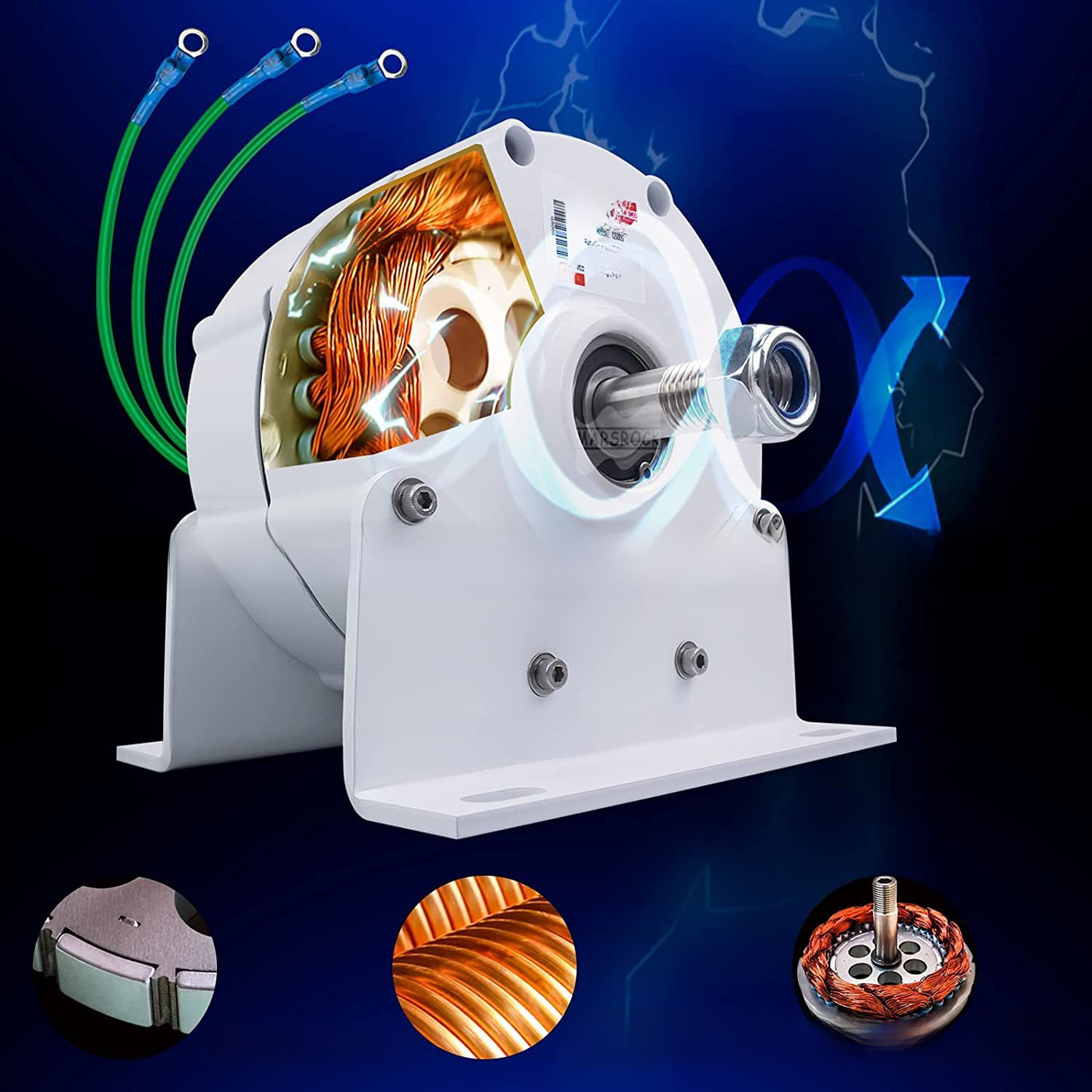 Factory Direct Sales 600W Rare Earth Three-Phase Ac Permanent Magnet Generator Brushless Generator Generator Set