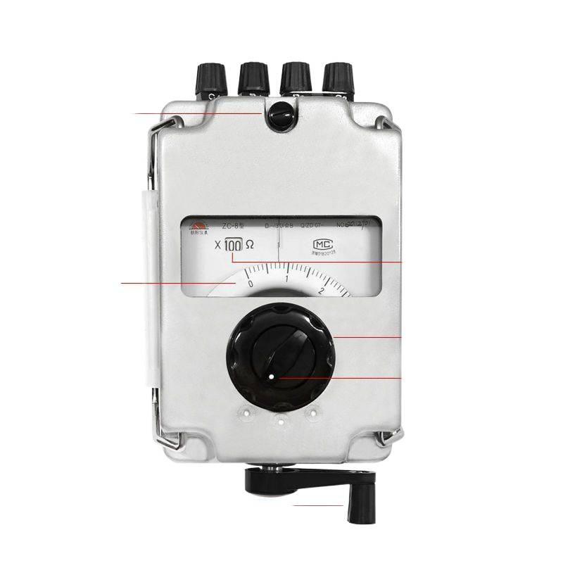Ground Resistance Tester Hand-Cranked Lightning Protection Zc29B-1/29B2 Electrician's Meter Ground Resistance Meter Zc8