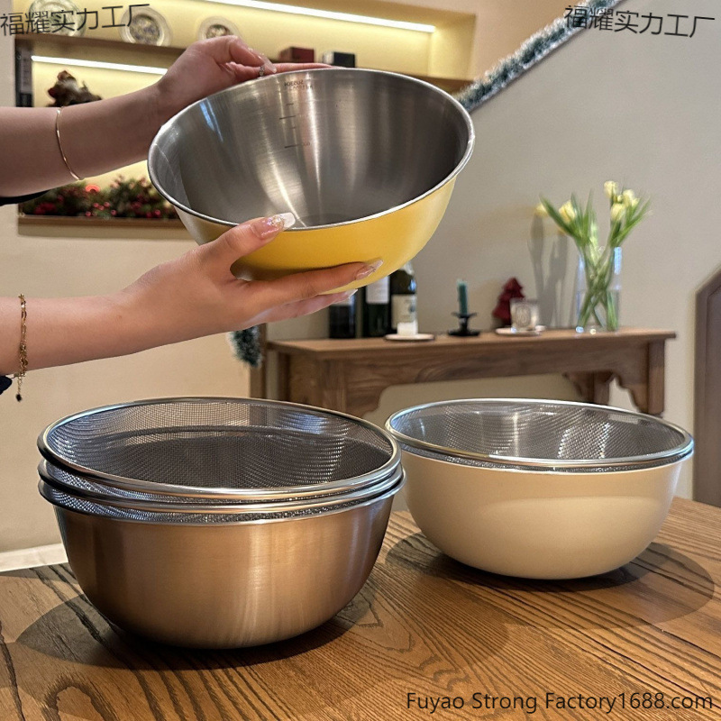 Набор дренажных корзин из нержавеющей стали корейского производства с масштабом для кухни