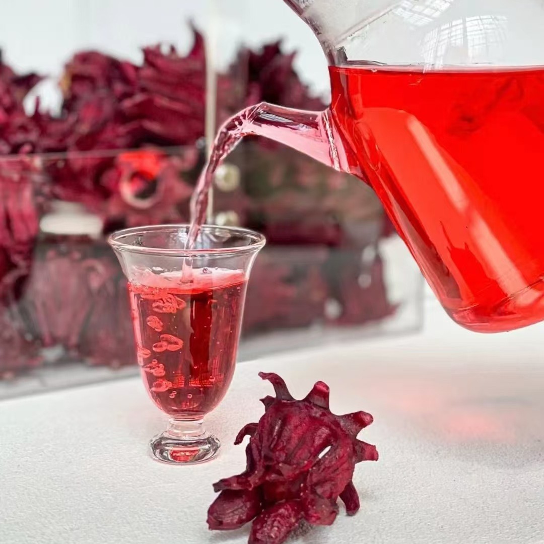 Yunnan Specialty Freeze-Dried Roasted Roselle Hibiscus Herbal Tea Direct Sales from the Place of Origin with Preferential Support for Dropshipping