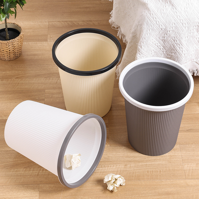 Мусорное ведро большое для кухни, ванной, офиса, с пресс-кольцом и маленькой корзиной