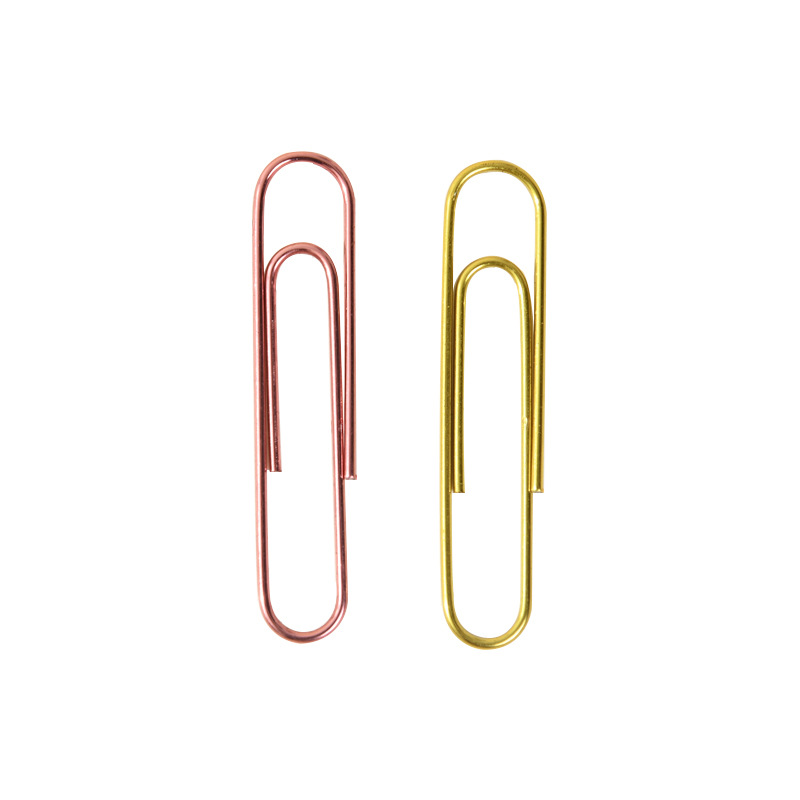 Gold paper clip plating rose gold paper clip folder cross-border for 50mmPET paper clip
