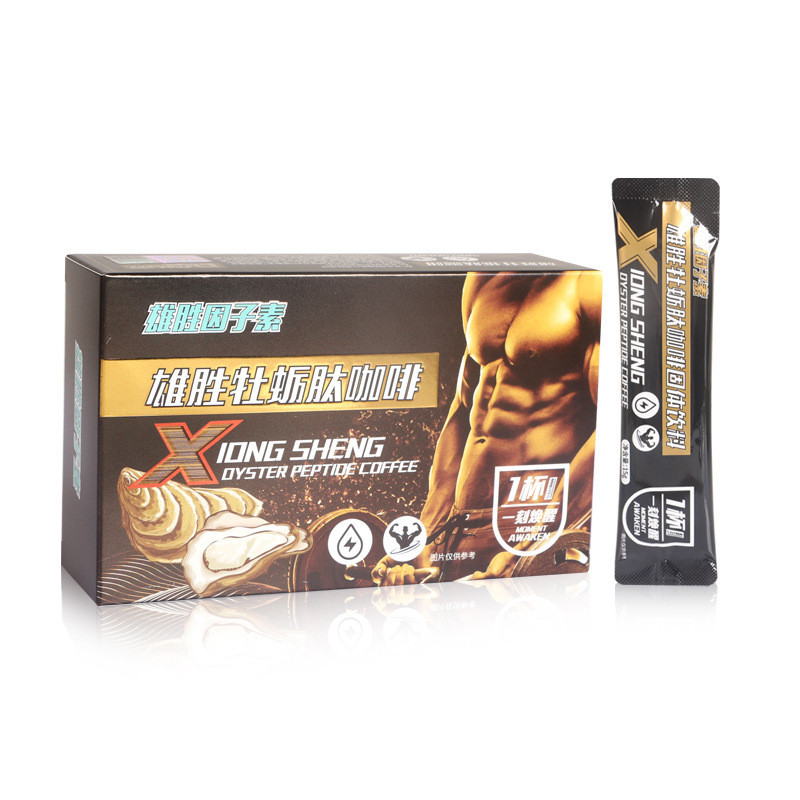 Ginseng Polygonatum Oyster Peptide Coffee Men's Special Refreshing Sports 0 Trans Fat Instant Energy Coffee Powder Oem