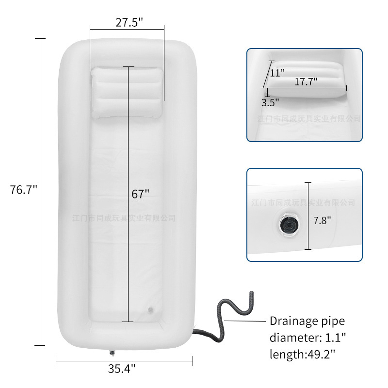 Spot Pvc Inflatable Bath Foldableing Medical Care Pool Adult Bath Tub Elderly Lying Bath Pool