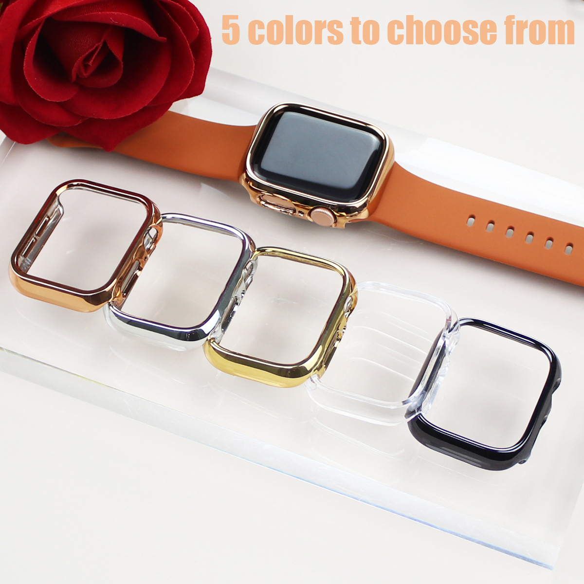 For Apple watch10 Ultra PC Electroplated Hollow Half Bag Border iwatch Watch Case