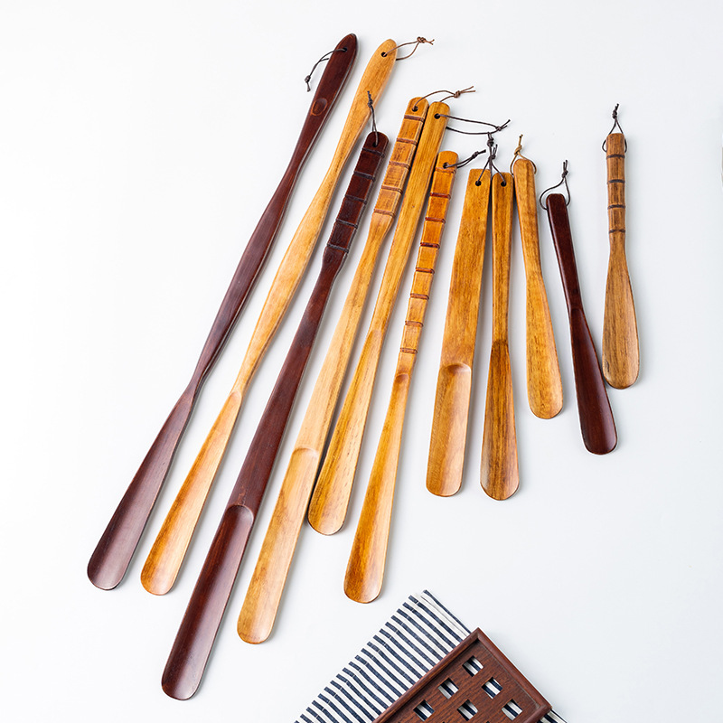 Solid Wood Shoehorn with Long Handle, Household Shoe-wearing Artifact, Shoe Lifter, Accessible Luxury Shoe Pick, Shoe Picker, Shoe Stick