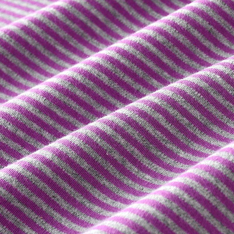 Pure Cotton Women's Autumn Cardigan for Middle-Aged and Elderly, Plus-Size Button-Up Striped Long-Sleeve Top, Thermal Underwear for Mothers