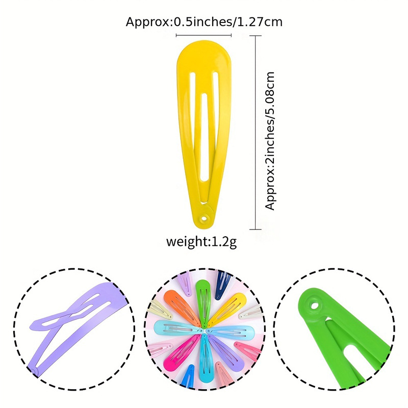 Color Gloss Hairpin Baking Paint Water Drop bb Clip Children's Baby Broken Hair Bangs Hairpin Hair Accessories