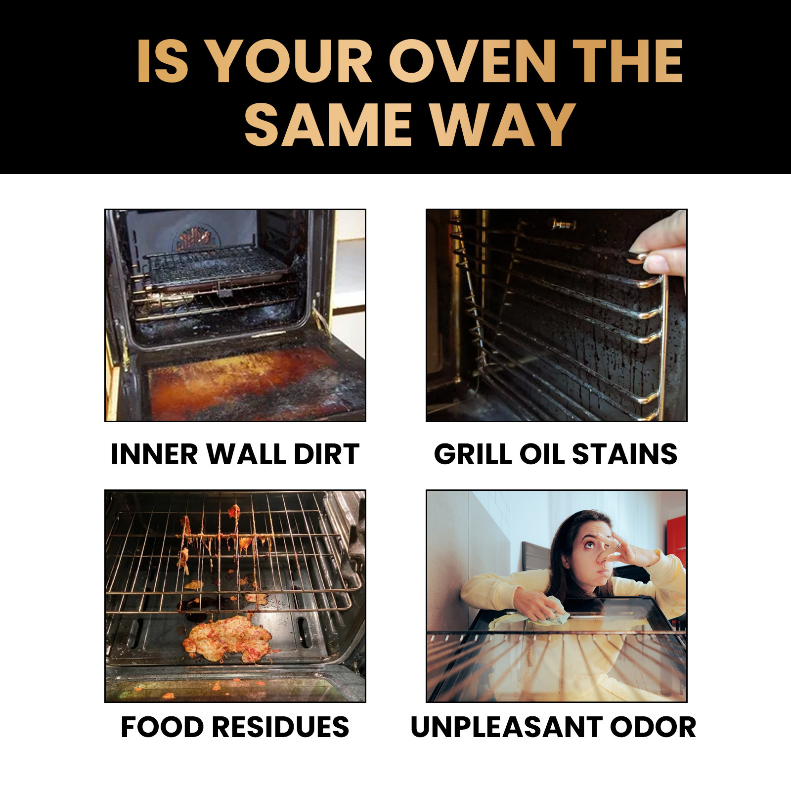 Jakehoe Oven and Grill Cleaner Oven Grill Special Decontamination, Deodorization, Odor Removal and Degreasing Agent