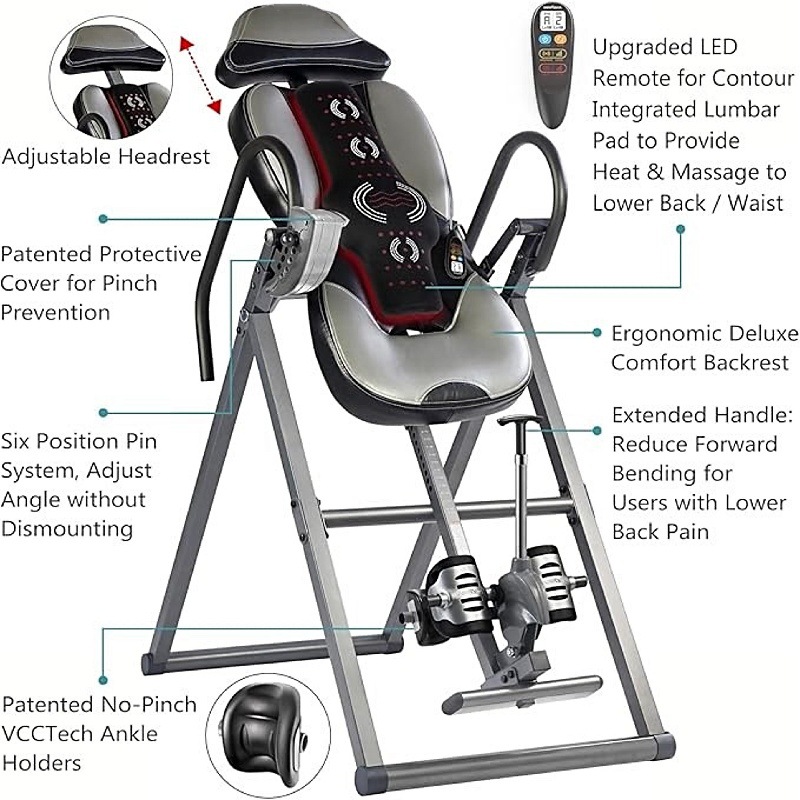 Inversion Machine Household Upside-Down Fitness Equipment Lumbar Stretching Traction Device Multi-Functional Upside-Down Auxiliary Artifact All-In-One Machine