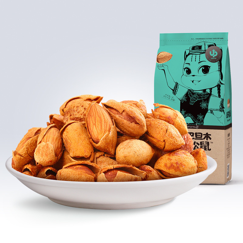 [three squirrels peel almond 160g] daily nuts fried snacks snacks specialty dried apricots