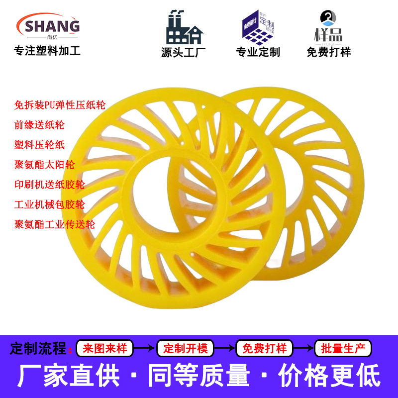 Полиуретановое колесо для подачи бумаги переднего края, механические части, конвейерное колесо, печатная машина, колесо прессования бумаги из полиуретана