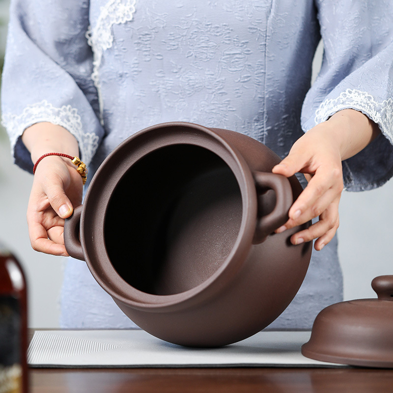 Wholesale Yixing Purple Clay Pot Soup Pot Stew Pot Household Chinese Gas Stove Open Flame Electric Ceramic Stove Natural Uncoated Unglazed