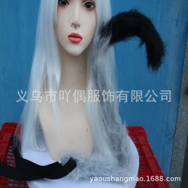 Кошачий хвост, кошачьи уши, обезьяний хвост, волчий хвост, женский слуга, хвост кошки, ручная работа, хвост зверя