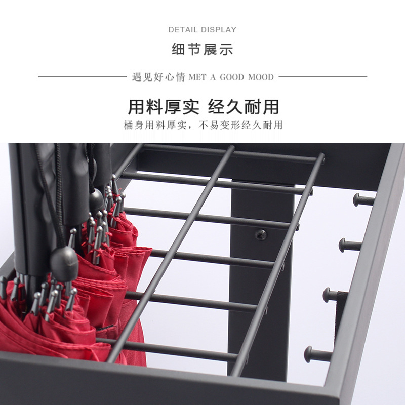 Wrought Iron Umbrella Storage Barrel Umbrella Rack Commercial Hotel Lobby Umbrella Rack LOGO Umbrella Rack Storage Rack