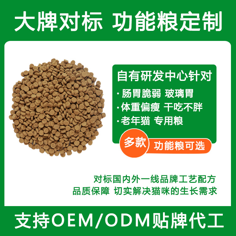 Customized Cat Food Processing, Grain-Free Fresh Meat, Full-Price Puffed Baked Sandwich Crispy Food Wholesale, Oem Cat Food Processing