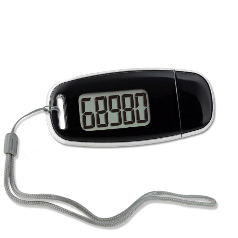 3D single-function backlight pedometer single pedometer simple operation back clip lanyard backlight pedometer