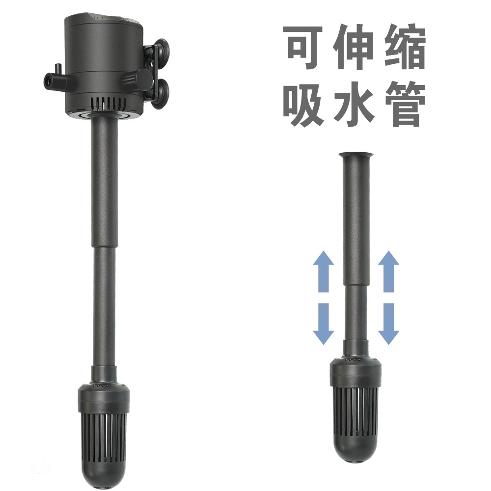 Fish tank water pump with filter aerator pump fish tank circulating pump wave pumping three-in-one mute submersible pump cross-border