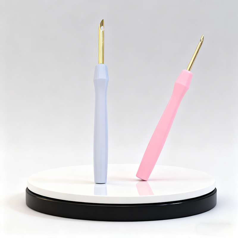 Colorful Plastic Handle Adjustable Poking Needle Russian Poking Embroidery Needle Household Handmade Wool Embroidery Tool Poking Pen