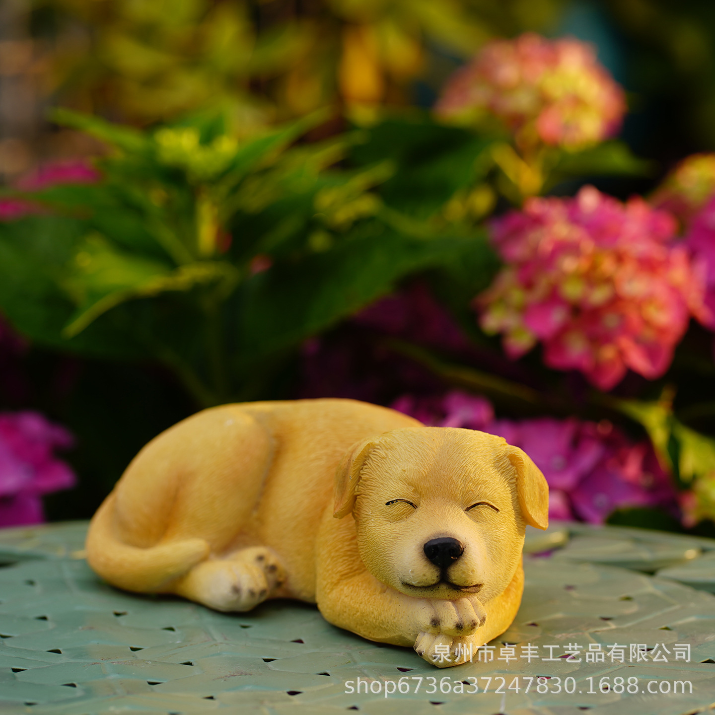 Cross-Border Foreign Trade Courtyard Simulation Cartoon Puppy Animal Crafts Ornaments Outdoor Decorative Pieces Resin Crafts