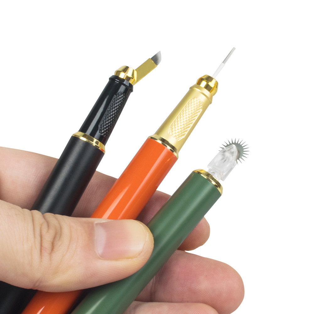 New short rod with diamond single-head handmade pen eyebrow tattoo eye and lip fog pen light luxury eyebrow tattoo embroidery tool