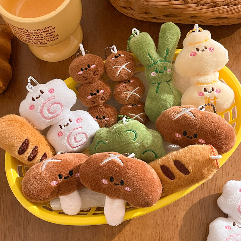 Oden Plush Toy Keychain Pendant Food Toy Decoration Restaurant Small Gift Plush Keychain Backpack Pendant Accessory
