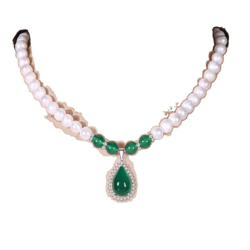 Authentic Natural Shell Beads, Round Pearl Pendant, Necklace, Bracelet, Earrings, Gift Box, Three-Piece Set for Mother-In-Law, New Style