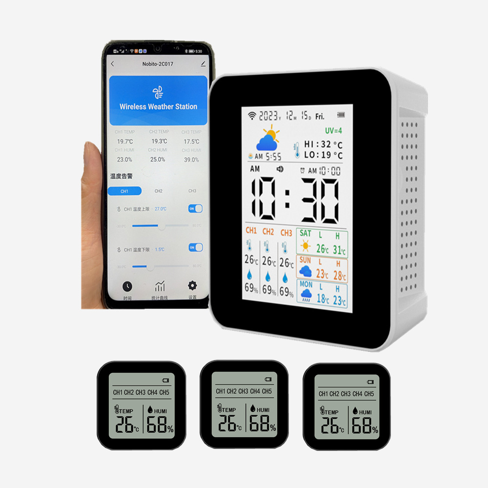 2Co17, Tuya Wifi Smart Weather Forecast Weather Station & Indoor Room Wireless Temperature and Humidity Meter