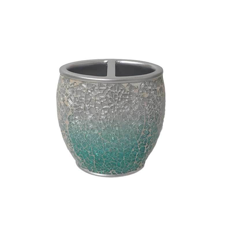 Mosaic Bathroom Set Five-Piece Set Resin Broken Glass Mouthwash Cup Soap Dish Lotion Bottle Toothbrush Holder