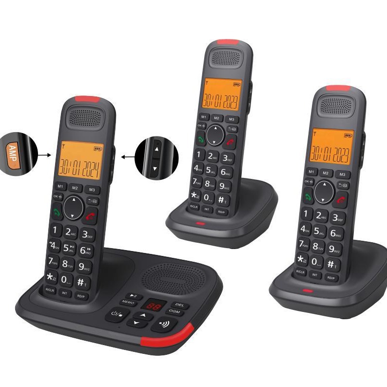 Official genuine big letter D1015TAM-T one drag three business office home cordless telephone cross-border