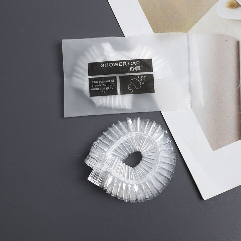 Hotel Disposable Shower Cap Bath Shower Thickened Transparent Independent Packaging Hairdressing Oil Cap Manufacturer Wholesale