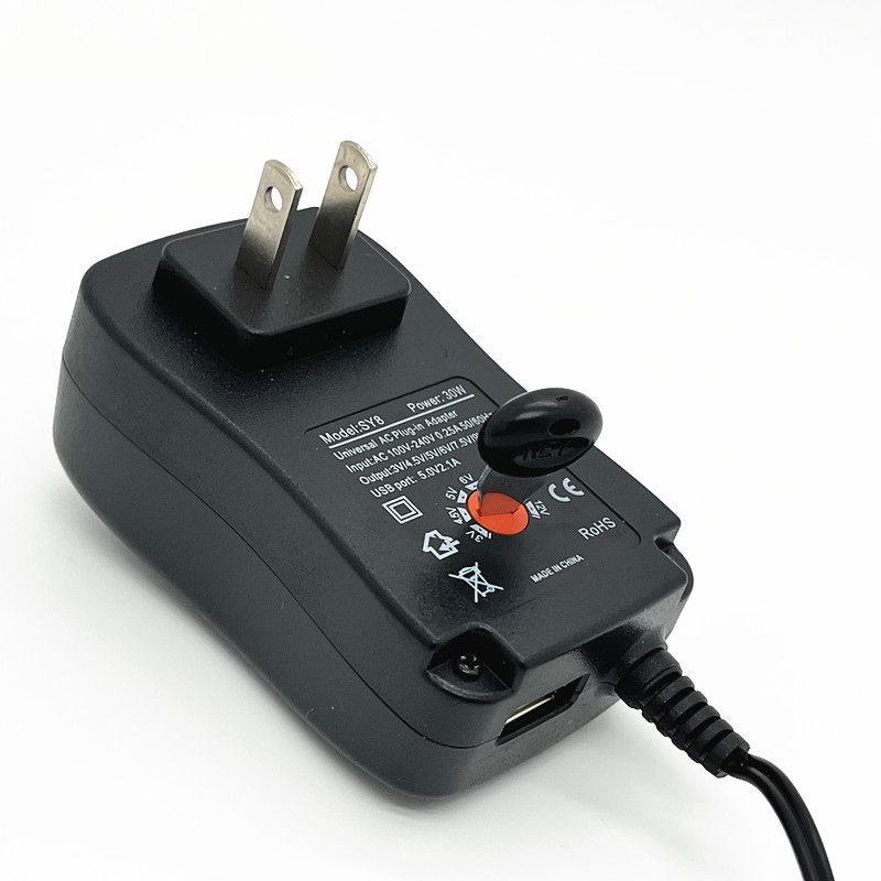 Multifunctional power adapter shift key adjustable gear adapter voltage adjustment switch iron key