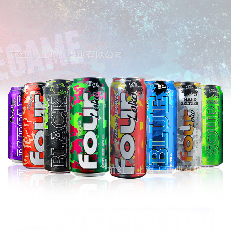 Single Can Imported from the United States Four Loko Four Loko Grape Flavored Cocktail Fruity Party Wine 695ml