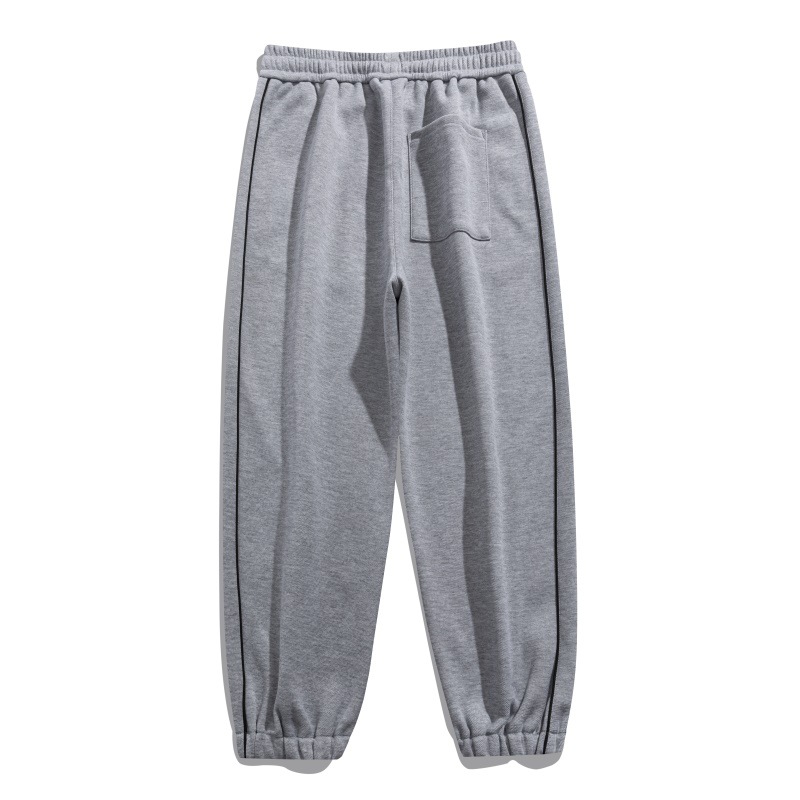 Men's Spring and Autumn Loose American Style Trendy Versatile Sweatpants Casual Joggers with Drawstring Cuffs