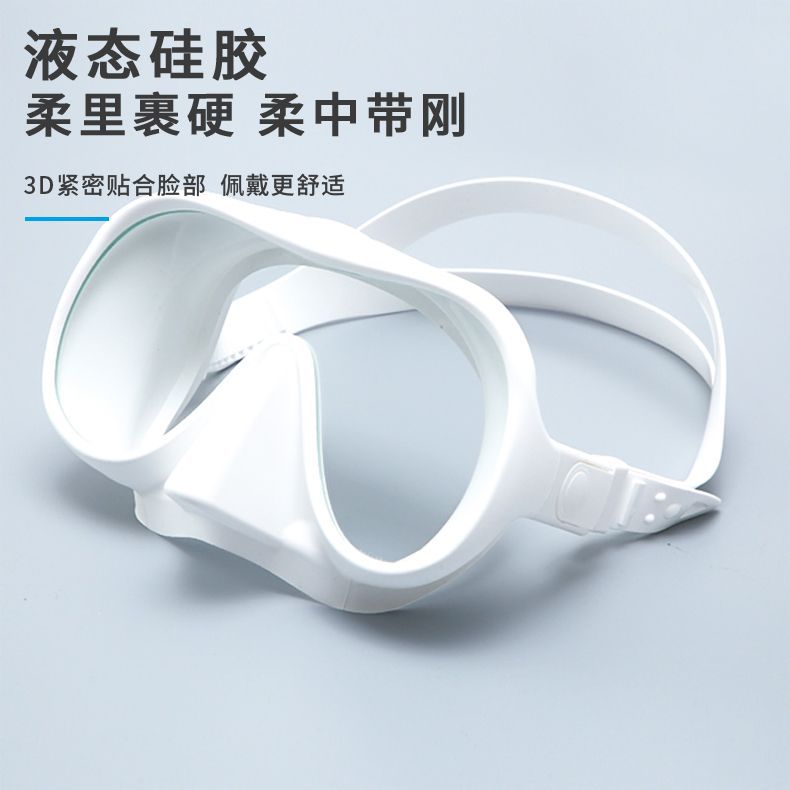 Manufacturers in stock large frame anti-fog diving mask scratch-resistant single lens liquid silicone edge diving goggles can cross border