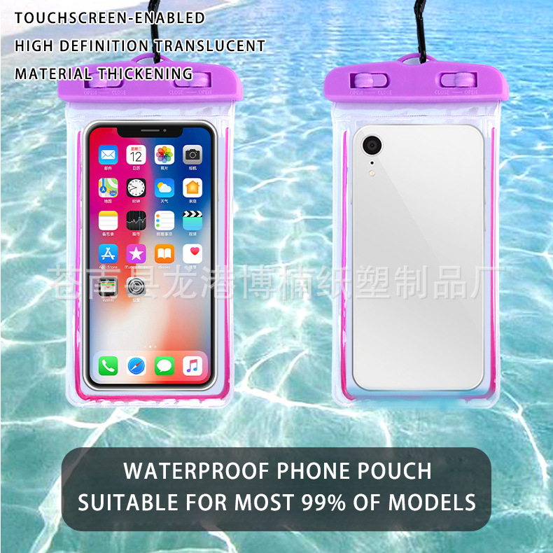 Cross-Border Luminous Touch Screen Phone Waterproof Bag Luminous Mobile Phone Waterproof Bag