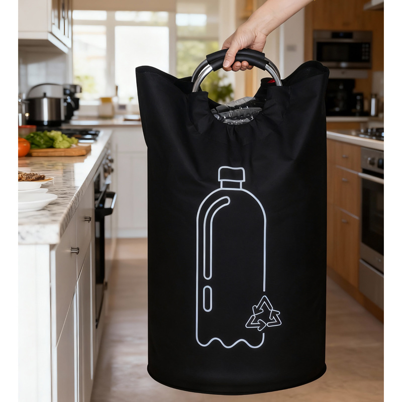 Cross-Border New Foldable Laundry Basket, Dirty Clothes Basket, Soda Can Recycling Bin, Large Capacity Clothes and Toy Storage Bag