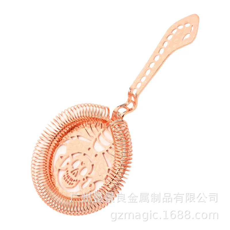 Wholesale 304 Stainless Steel Bar Cocktail Filter Ice Separator Fancy Cocktail Cocktail Filter Cross-Border