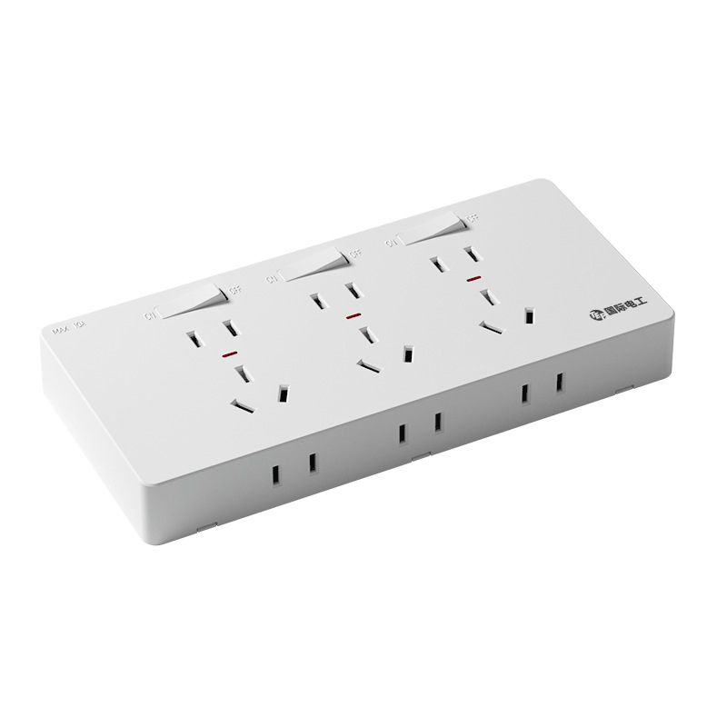 Type 86 Surface-Mounted Extension Socket Panel with Switch Wall Wireless Power Strip Multi-Function Converter Multi-Hole Power Strip