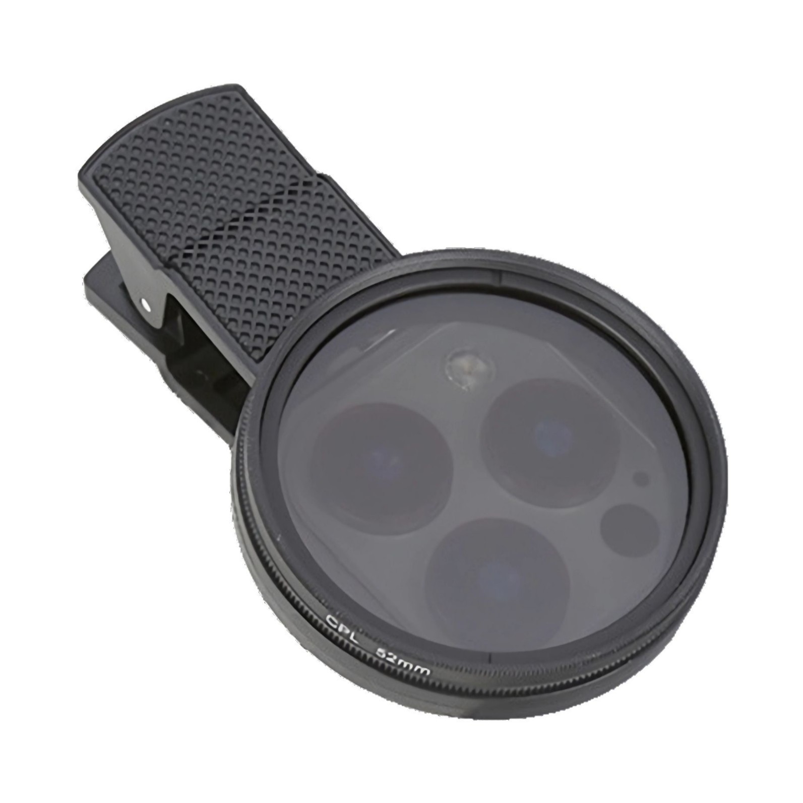 Mobile phone photography polarizer 52mm lens filter with clip CPL polarizer to eliminate reflective HD filter head