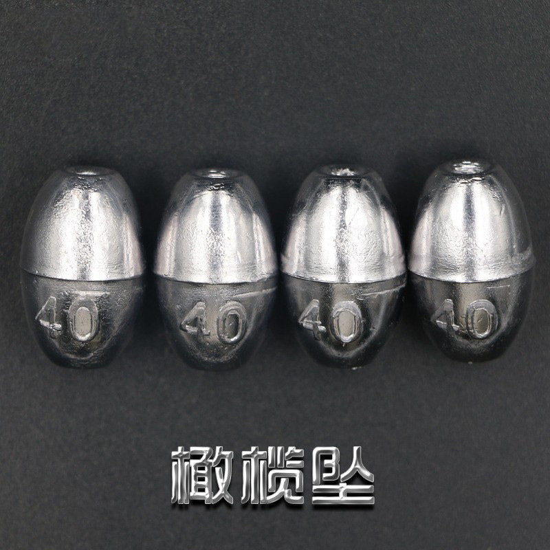 Thousand carp lai lead pendant heart lead pendant long throw run lead pendant plastic core sea fishing olive lead fishing lead pendant wholesale