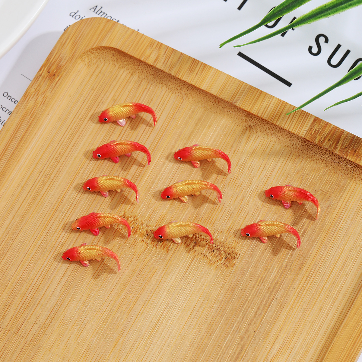 Simulated Mini Pvc Koi Model DIY Cream Glue Handmade Jewelry Accessories Material Miniature Scene Landscaping Ornaments